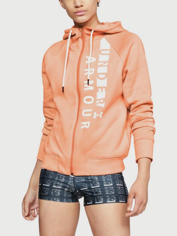 Mikina Under Armour Cotton Fleece WM FZ Oranžová