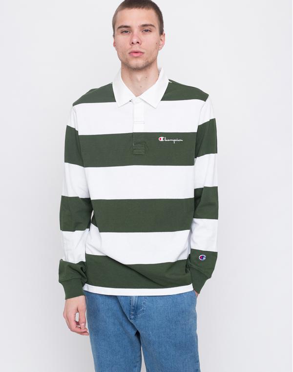 Champion Long Sleeve Polo T-Shirt BAF/WHT M