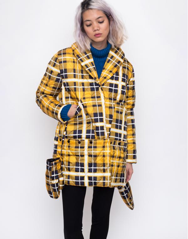 House of Sunny New Quilting Puffa Jacket Golden Plaid 40