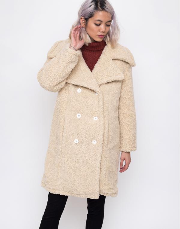 House of Sunny Teddy Upscale Coat Stone Sherling 38