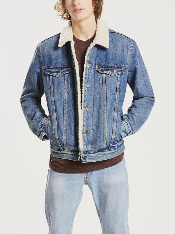 Bunda LEVI'S Type 3 Sherpa Trucker Needle Park Modrá