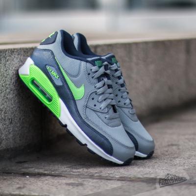 Nike Air Max 90 Mesh (GS) Cl Grey/ Voltage Green- Obsidian- Lcd Green