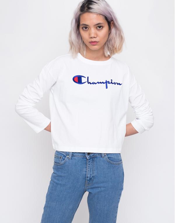 Champion Crewneck Croptop WHT L