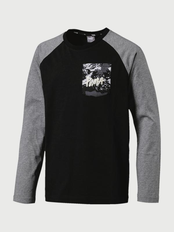 Tričko Puma Style LS Tee (Raglan) B Černá