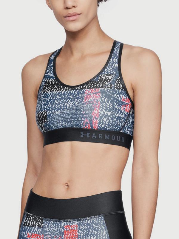 Kompresní podprsenka Under Armour Mid Keyhole Print Barevná