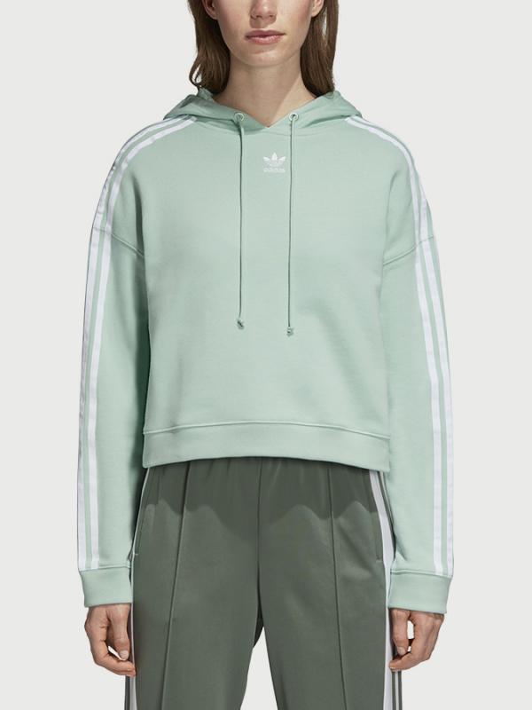 Mikina adidas Originals CroPPed Hoodie Zelená