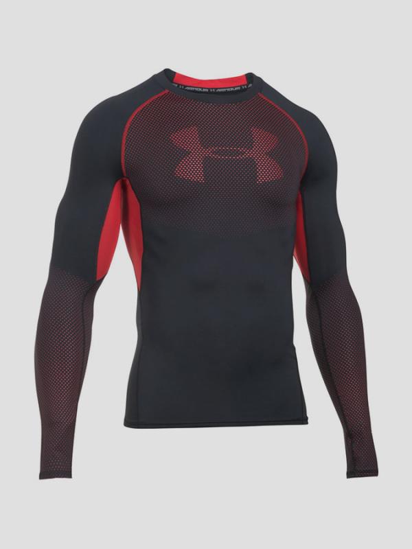 Kompresní tričko Under Armour Heatgear Graphic LS Černá