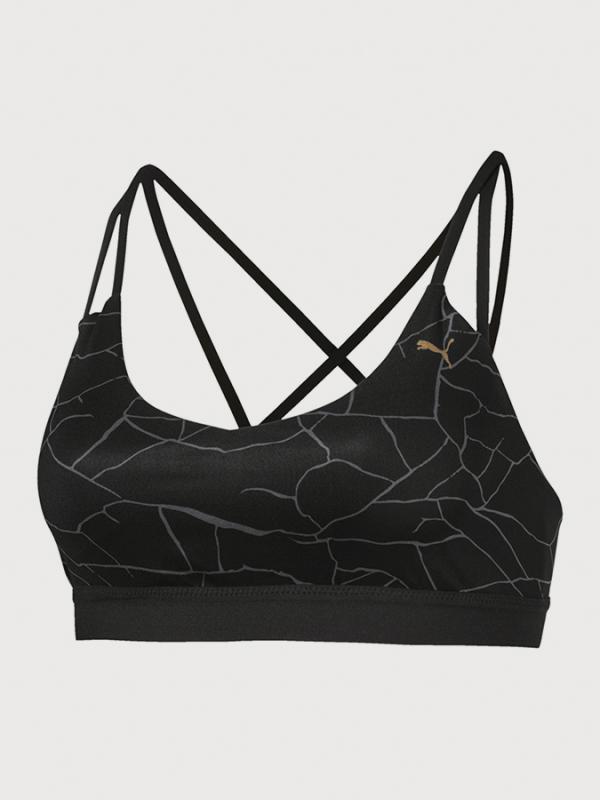 Podprsenka Puma Strappy Graphic Bra L Černá