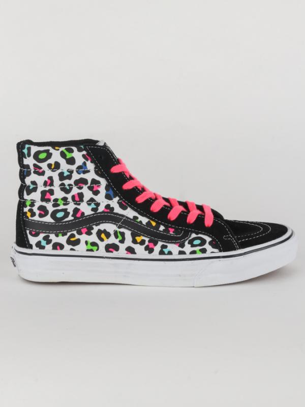 Boty Vans U SK8-HI SLIM (NEON LEOPARD) Barevná