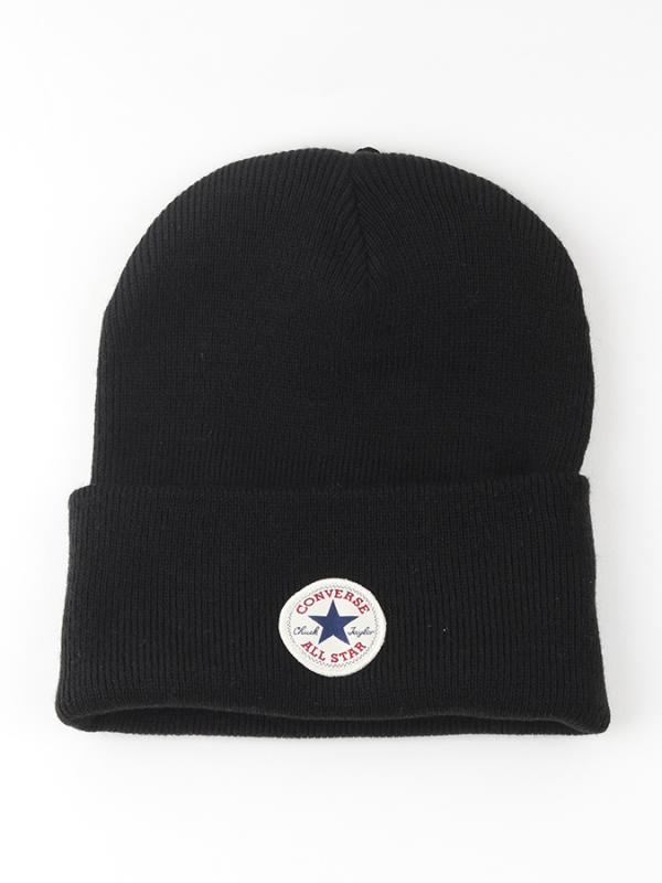 Čepice Converse TALL CUFF WATCHCAP KNIT Černá