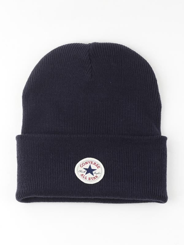 Čepice Converse TALL CUFF WATCHCAP KNIT Modrá