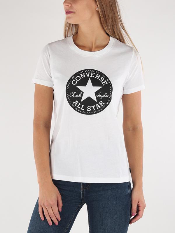 Tričko Converse W Chuck Patch Crew Tee Bílá