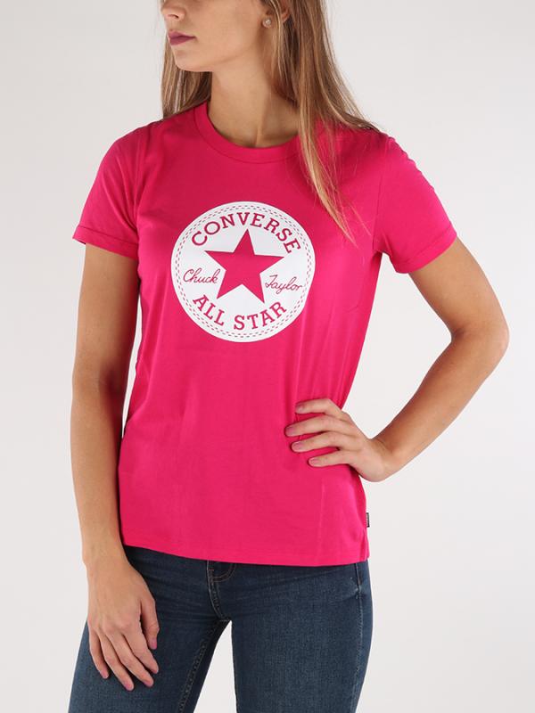 Tričko Converse W Chuck Patch Crew Tee Růžová