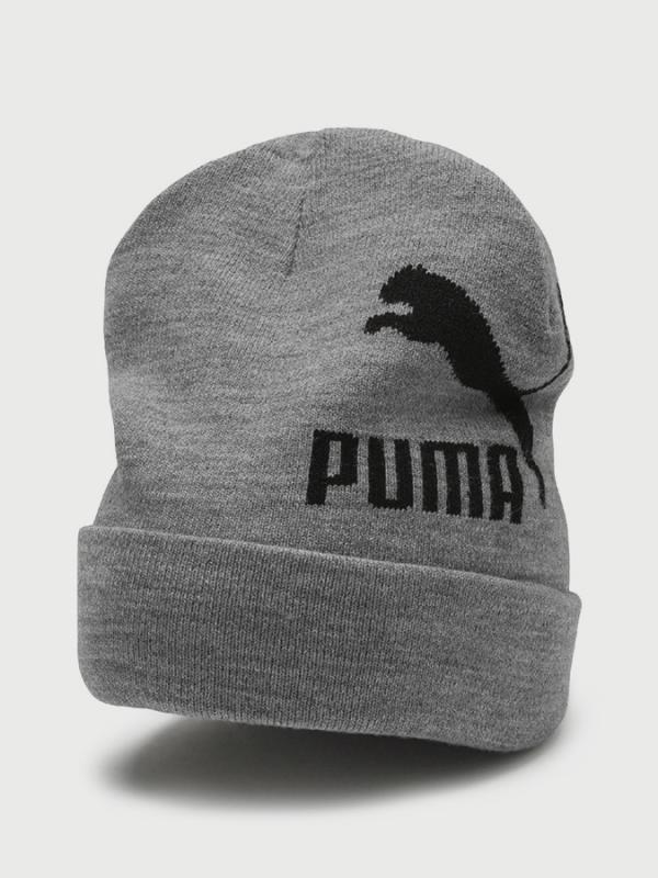 Čepice Puma Archive Logo Beanie Šedá