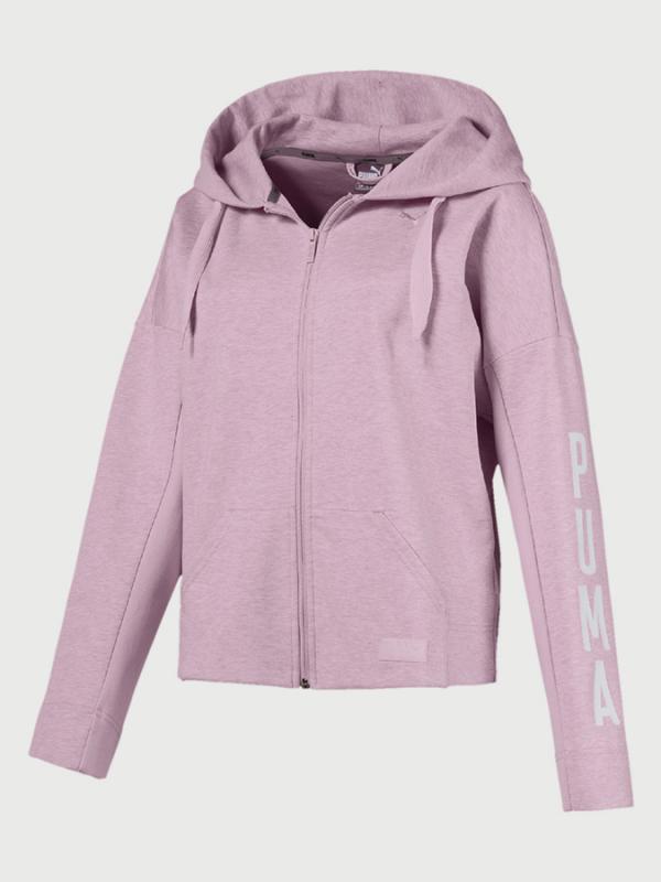 Mikina Puma FUSION FZ Hoody Růžová