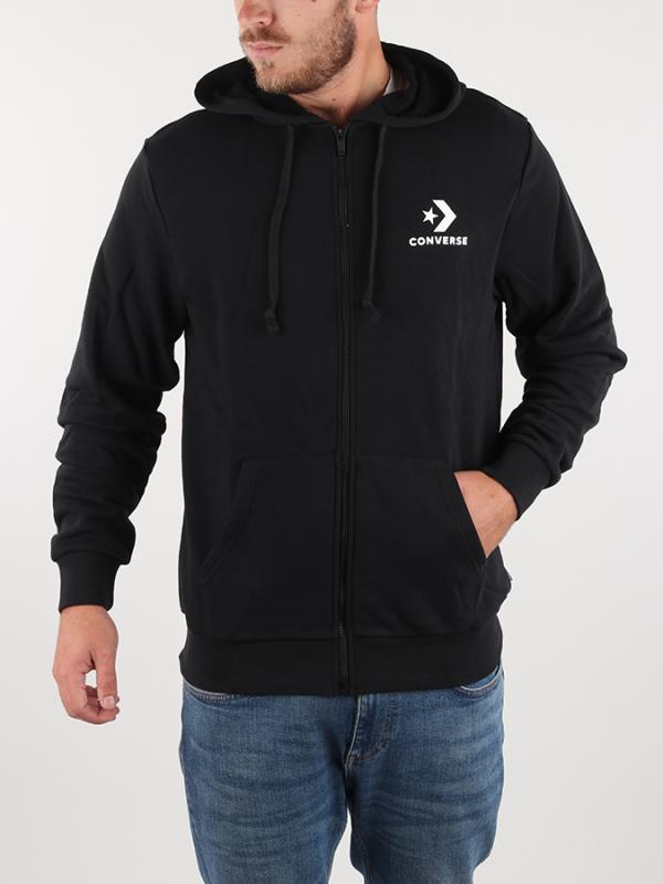 Mikina Converse M Star Chevron FZ Hoodie Černá