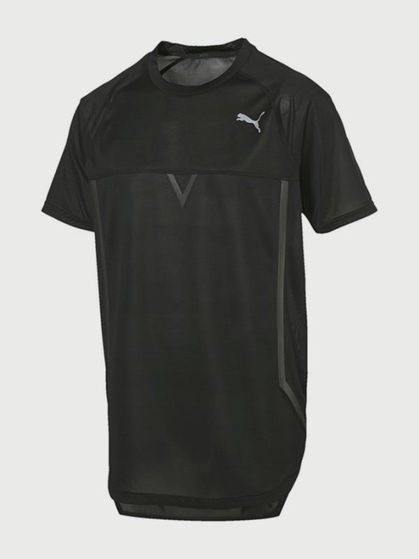 Tričko Puma Nerver Run Back VIZ SS Tee Černá