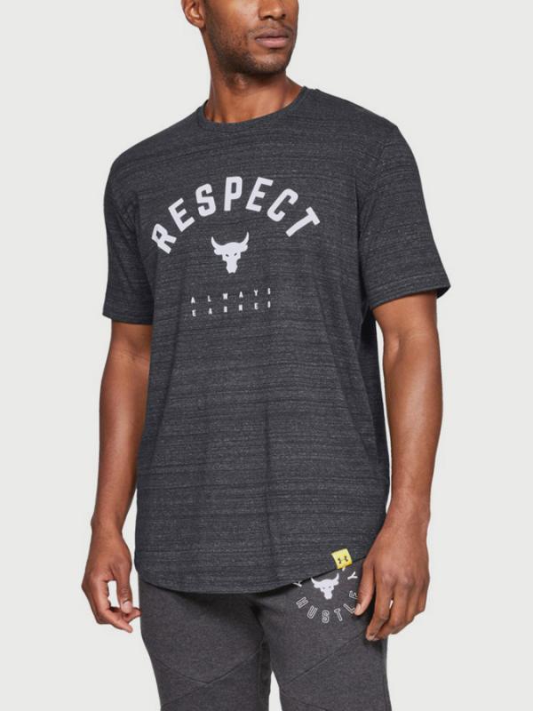 Tričko Under Armour Project Rock Respect Tee Černá