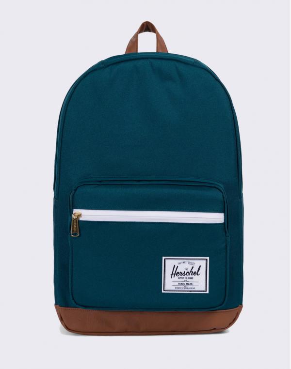 Herschel Supply Pop Quiz Deep Teal/ Tan Synthetic Leather