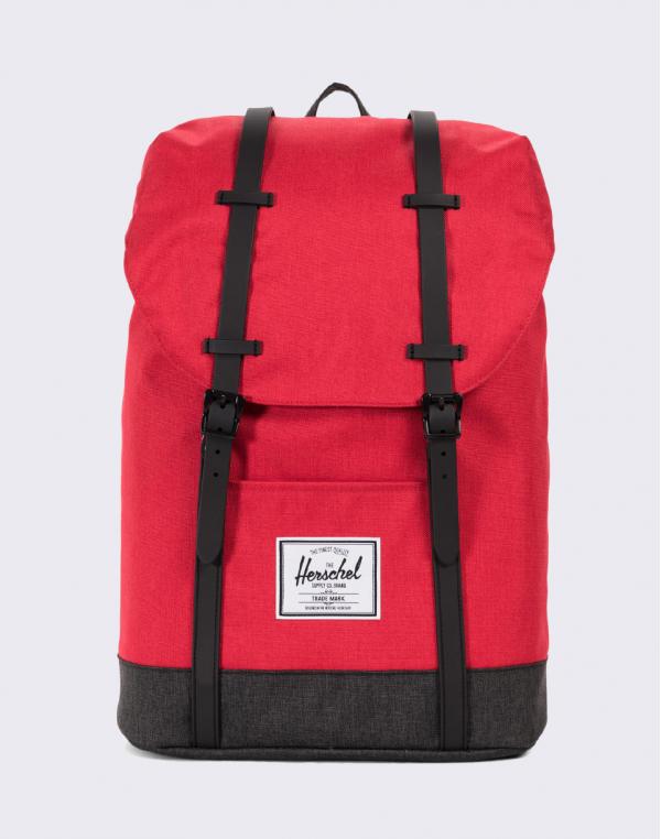 Herschel Supply Retreat Barbados Cherry Crosshatch/ Black Crosshatch