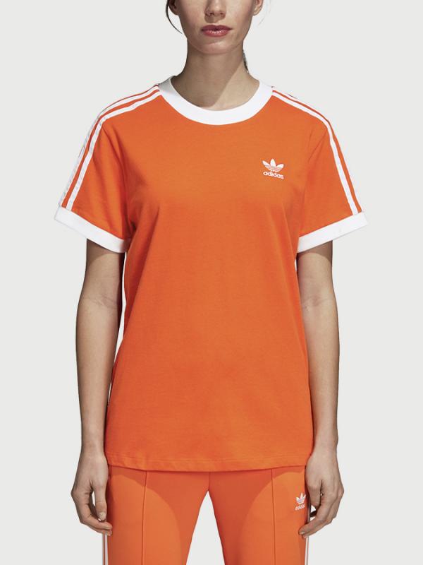 Tričko adidas Originals 3 Stripes Tee Oranžová