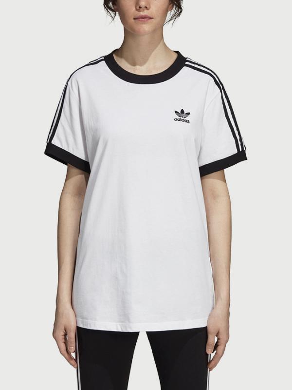 Tričko adidas Originals 3 Stripes Tee Bílá