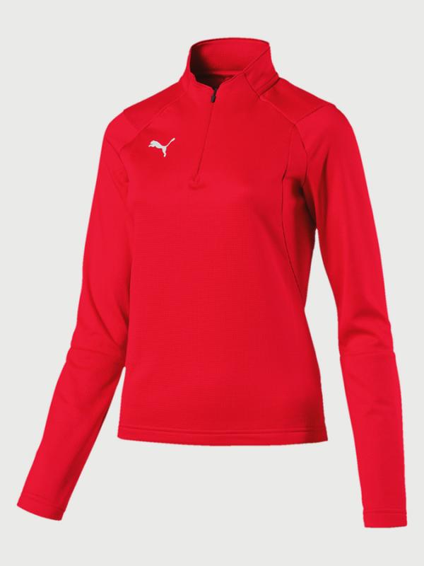 Tričko Puma LIGA Training 1 4 Zip Top W Červená