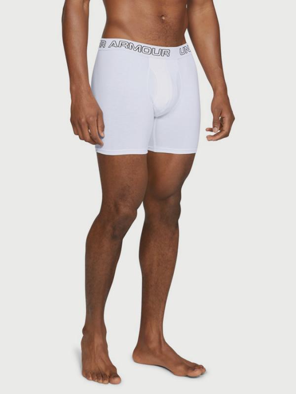 Boxerky Under Armour Charged Cotton 6in 3 Pack Bílá