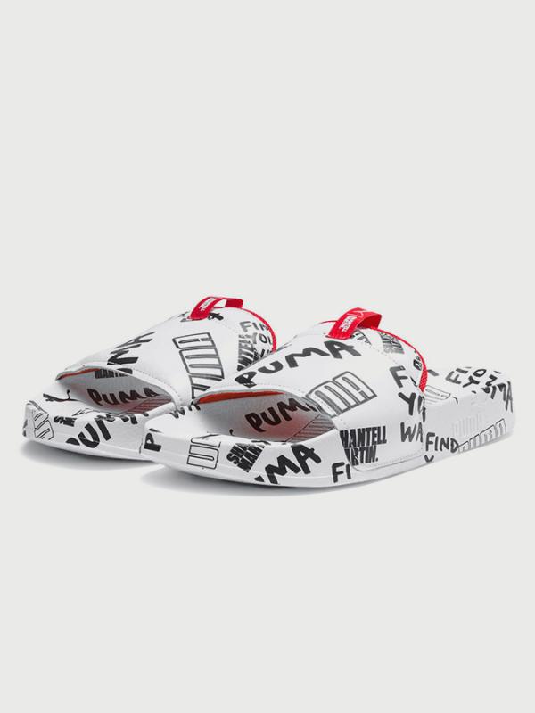 Pantofle Puma Leadcat Graphic SM Bílá