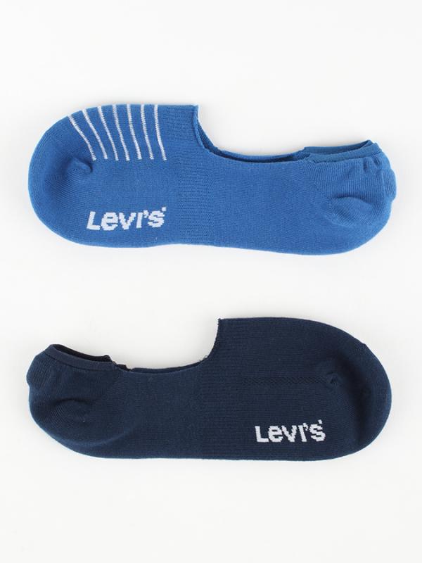 Ponožky LEVI'S 168Sf Low Rise Vintage Stripe 2 Pack Modrá