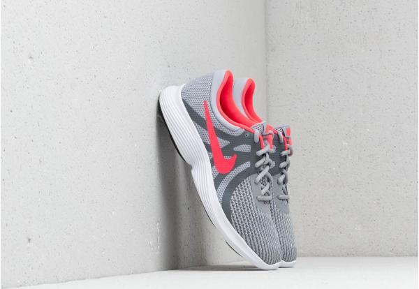 Nike Revolution 4 (GS) Wolf Grey/ Racer Pink-Cool Grey