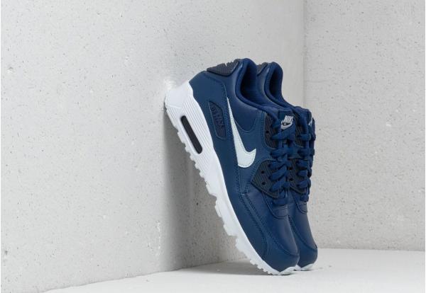 Nike Air MAx 90 LTR (GS) Blue Void/ Pure Platinum-White