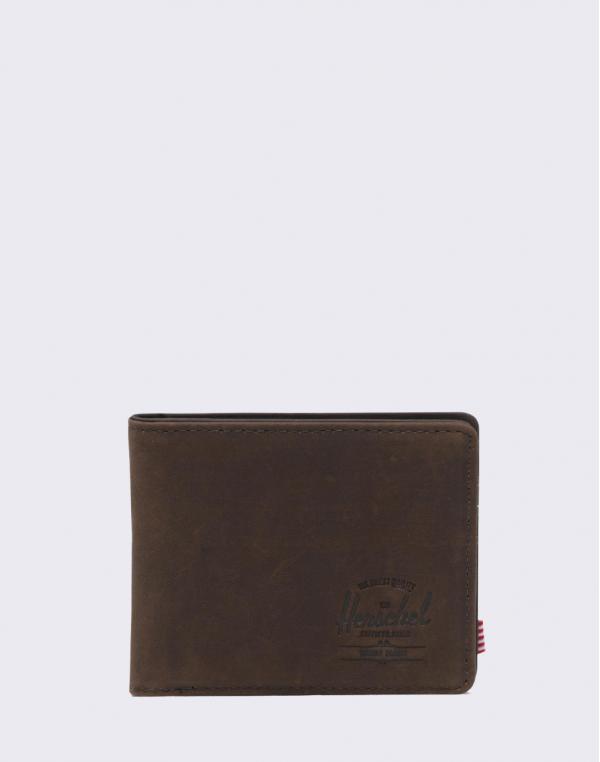 Herschel Supply Hank + Coin Leather RFID Nubuck Brown