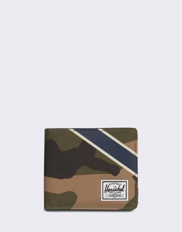Herschel Supply Roy + Coin XL RFID Woodland Camo/Silver Green/Dark Denim