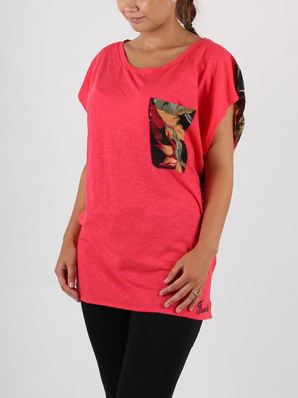 Tričko Franklin & Marshall TSHIRT WOMAN Růžová