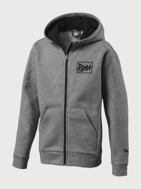 Mikina Puma Style FZ Hoody B Šedá