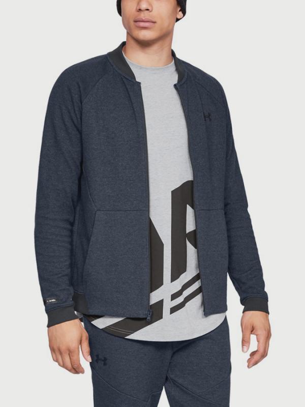 Mikina Under Armour Unstoppable 2X Knit Bomber Modrá