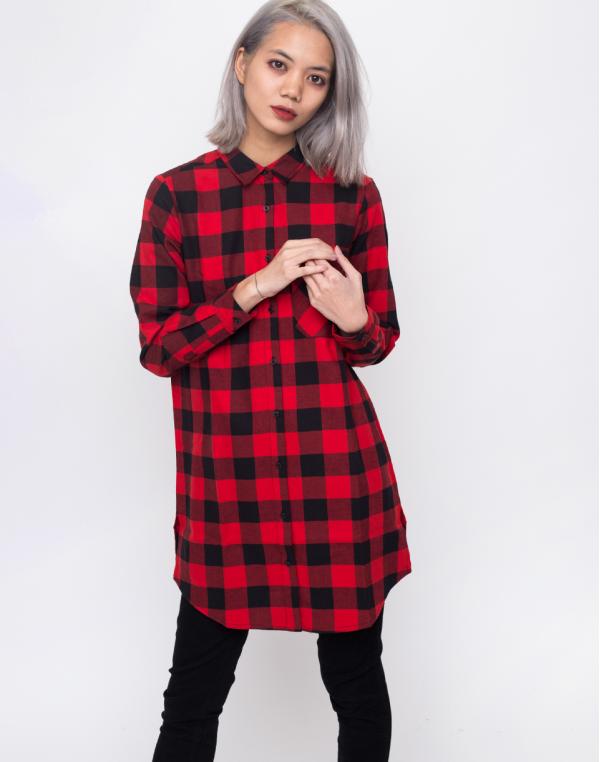 ArmedAngels Christine Big Check Black-Dynasty Red L