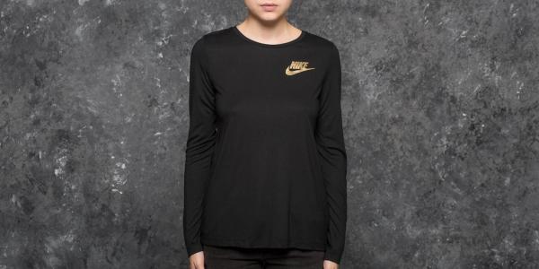 Nike Sportswear Essential Metallic Longsleeve Top Black