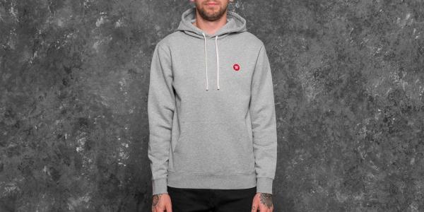 WOOD WOOD Ian Hoodie Grey Melange