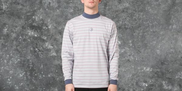 Polar Striped Longsleeve Mockneck Tee Dusty Tropez