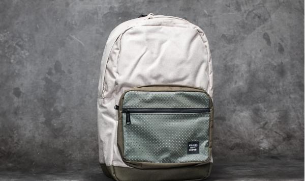Herschel Supply Co. Pop Quiz Backpack Light Khaki Crosshatch/ Forest Night