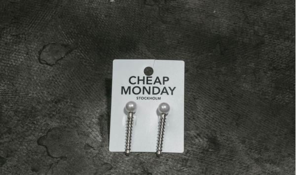 Cheap Monday Screw Earings Rhodium