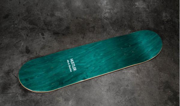 40s & Shorties x HUSTLER America Skate Deck Green