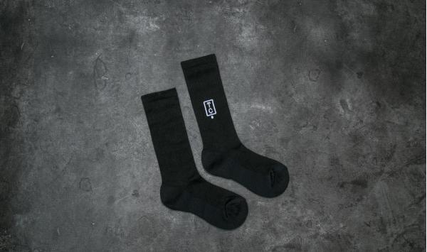 TEAM COZY Box Logo Wool Sock Black