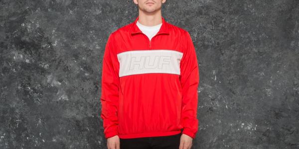 HUF Stadium Half Zip Track Jacket Red