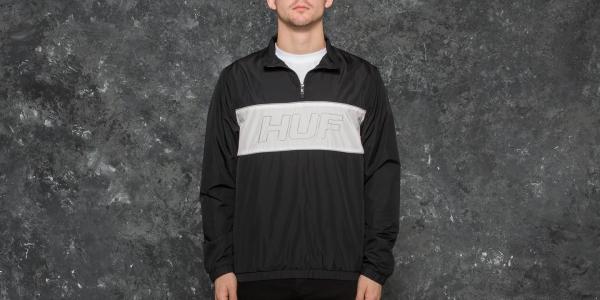 HUF Stadium Half Zip Track Jacket Black