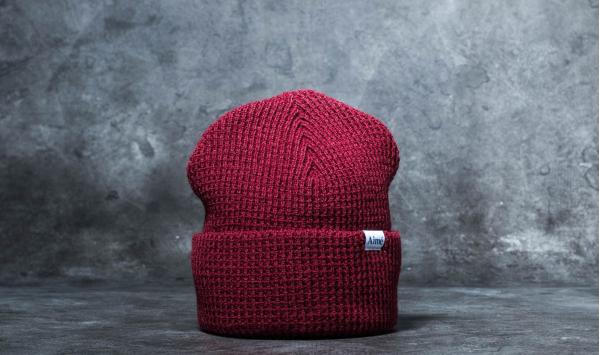 Aimé Leon Dore Waffle Beanie Dark Red
