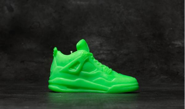 WHAT THE SHAPE Air Jordan 4 Candle Neon Green