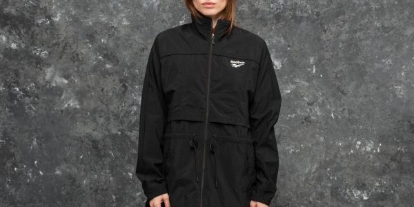 Reebok Crinkle Woven Windbreaker Jacket Black